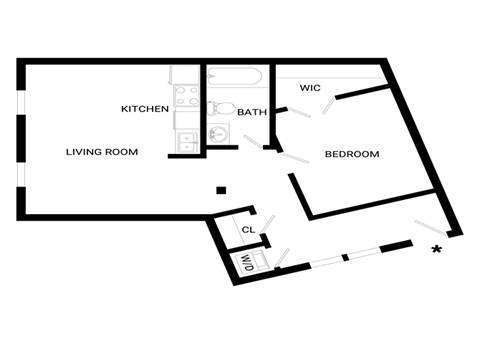Vitality Floor Plan | 667 Sq. Ft. at Mayton Transfer Lofts, Petersburg, VA 23803